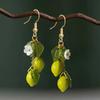 Acrylic Dangle Earrings Flower Fruit Hooks Earring Fashion Lemon Shaped Necklace  Summer