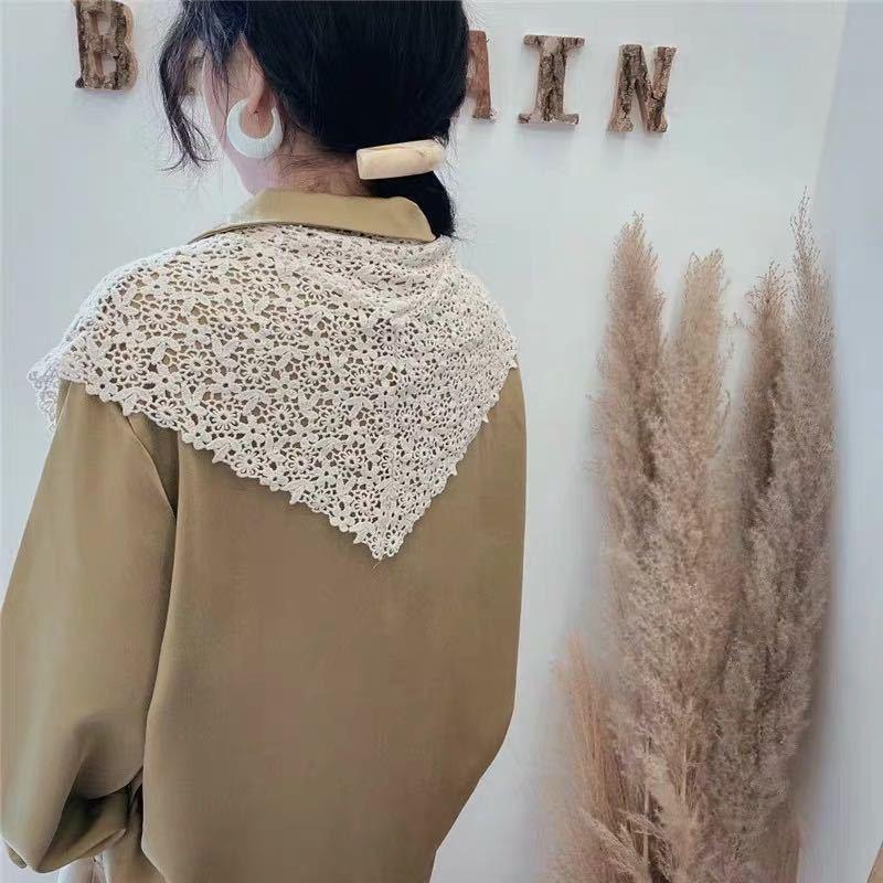 Lace Knitted Crochet Hollow Fake Collar Women Small Shawl Decorative Fake Collar Women Clothes Accessories Detachable Collar