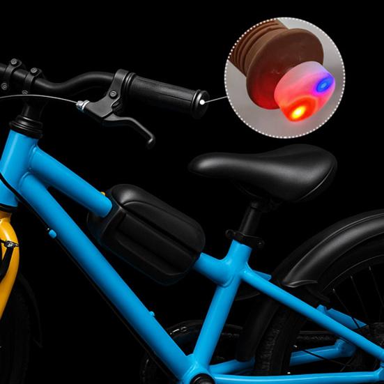 1 Pair Bicycle Handlebar End Light Universal MTB Mountain Road Bike Grip Handle End Mount Night Riding Warning Decorative Press Colorful Lamp