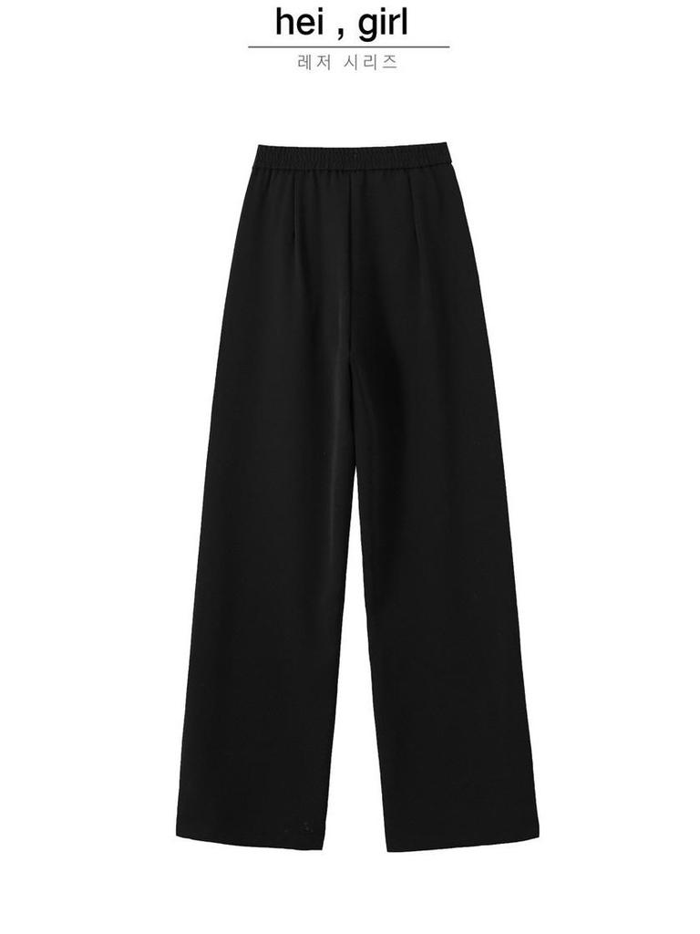 2026 Women's High Waist Loose Fit Straight Leg Suit Pants - Spring/Autumn