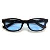 Sunglasses for Men and UV Fashion Wellington Tinted Lightly [MERRY PLEASURE] Women, Protection, Glasses, Square, Lenses, Colored, BLACK×Lt.BLUE