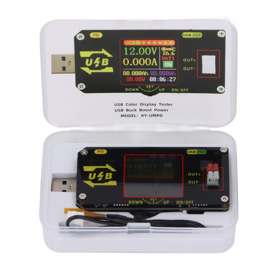 USB Tester 1.44 Inch LCD Screen USB3.0 Interface Voltage and Current Meter Fast Charging Protocol Capacity Tester