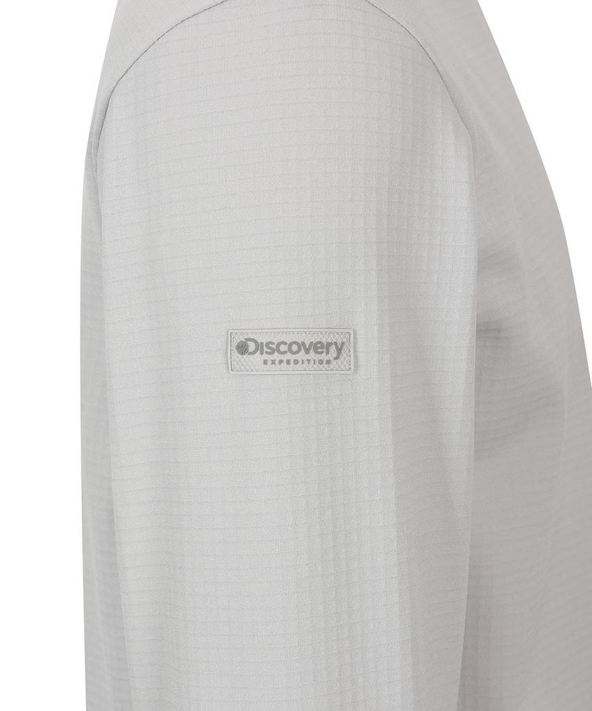 DISCOVERY EXPEDITION Men'S Performance Half-Zip High-Neck T-Shirt (L/Grey)