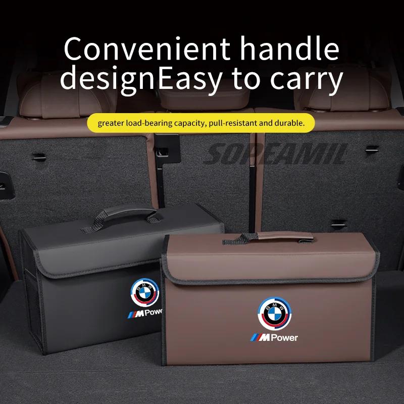 VJCL7 Car BMW M E46 E60 E90 F10 F15 F20 F25 F30 G20 G30 X1 X3 X4 X5 X7 For Trunk Storage Box Organizer Foldable Stowing Tidying Bag