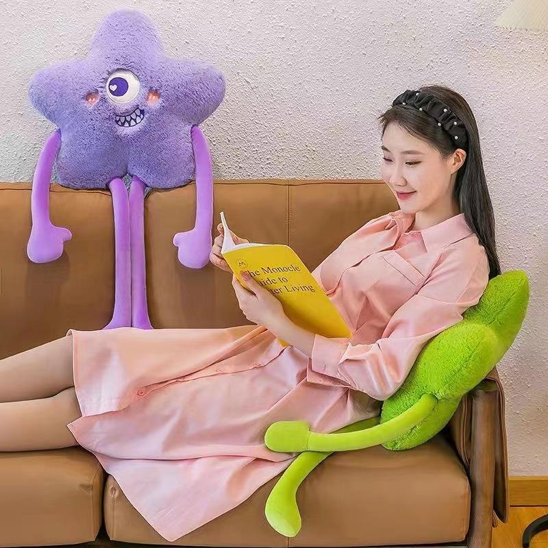 Cute Star Little Monster Plush Toy Throw Pillow One-eyed Monster Doll Children's Birthday Gift