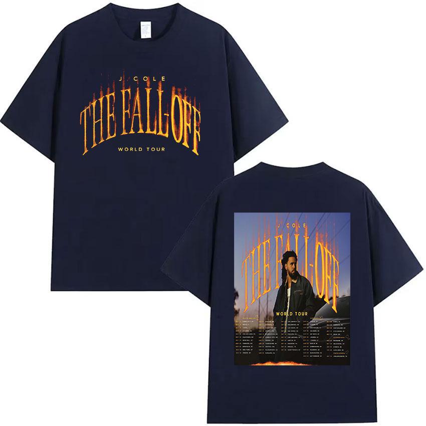 J.Cole The Fall Off Welttournee 2026 Grafik T-Shirt Unisex Vintage Hochwertiges Mode-T-Shirt Kleidung Übergroßes Baumwoll-T-Shirt