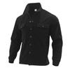 2026 Spring/Fall Men's Plus Velvet Lapel Slim Fit Solid Jacket - European Size
