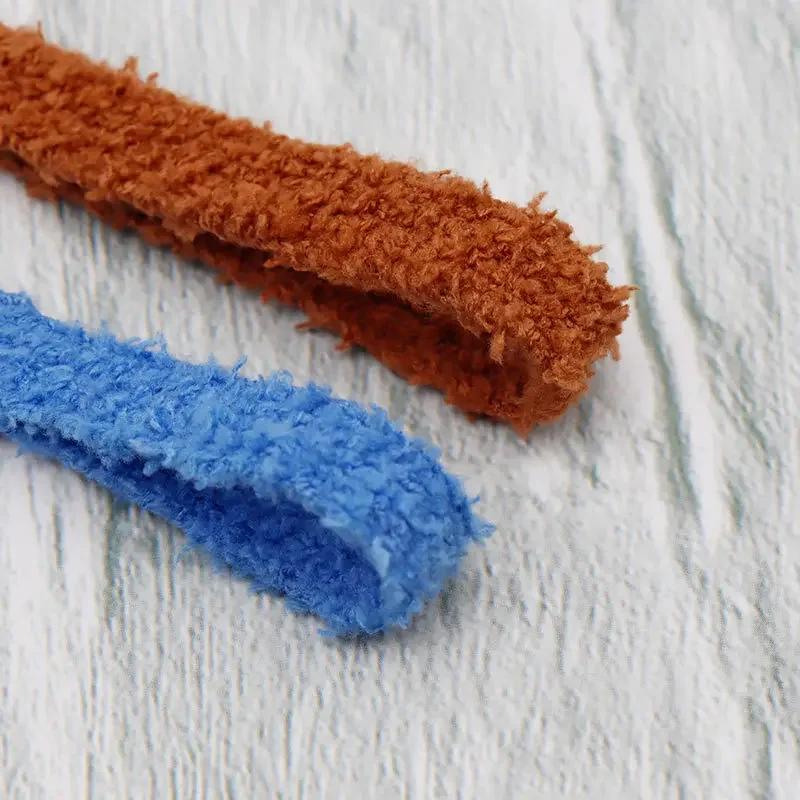 Flat Shoelace Fluffy Shoelaces 1.5CM Width Plush Rope Shoe Laces for Shoes Casual Sneakers 100/120/140/160CM Shoe Accessorie New