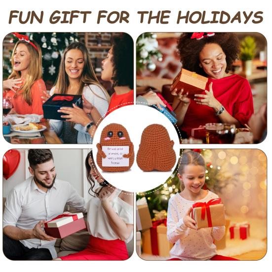 Potato Doll Cute Handmade Crochet Doll Positive Emotional Support Doll Ornament Home Desk Decoration