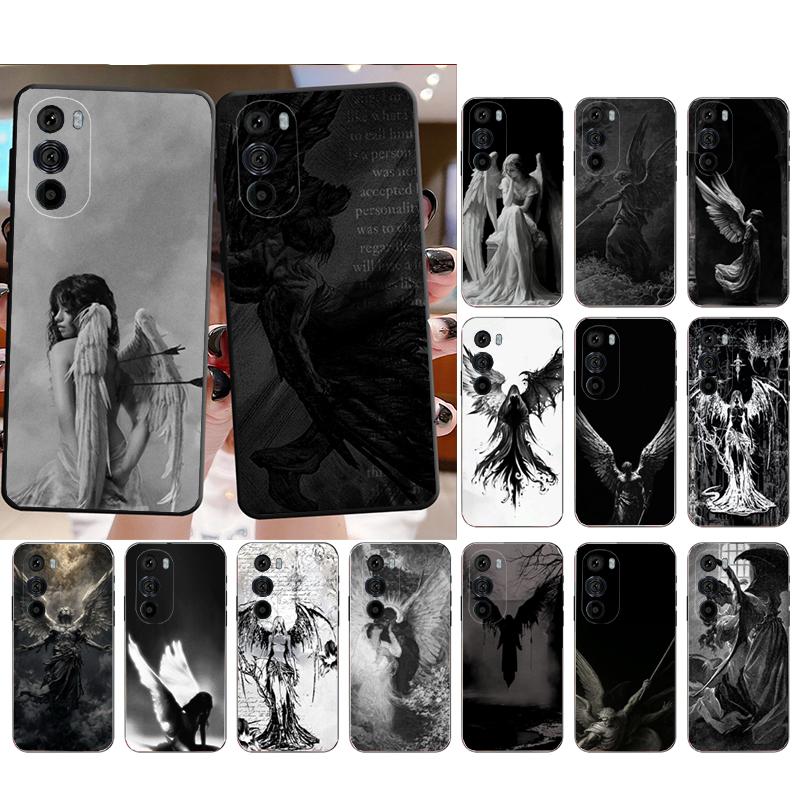 Phone Case For Motorola Edge 60 50 40 Pro 60 50 40 30 Ultra Neo Fusion Moto G Stylus G Black Angel Death demon