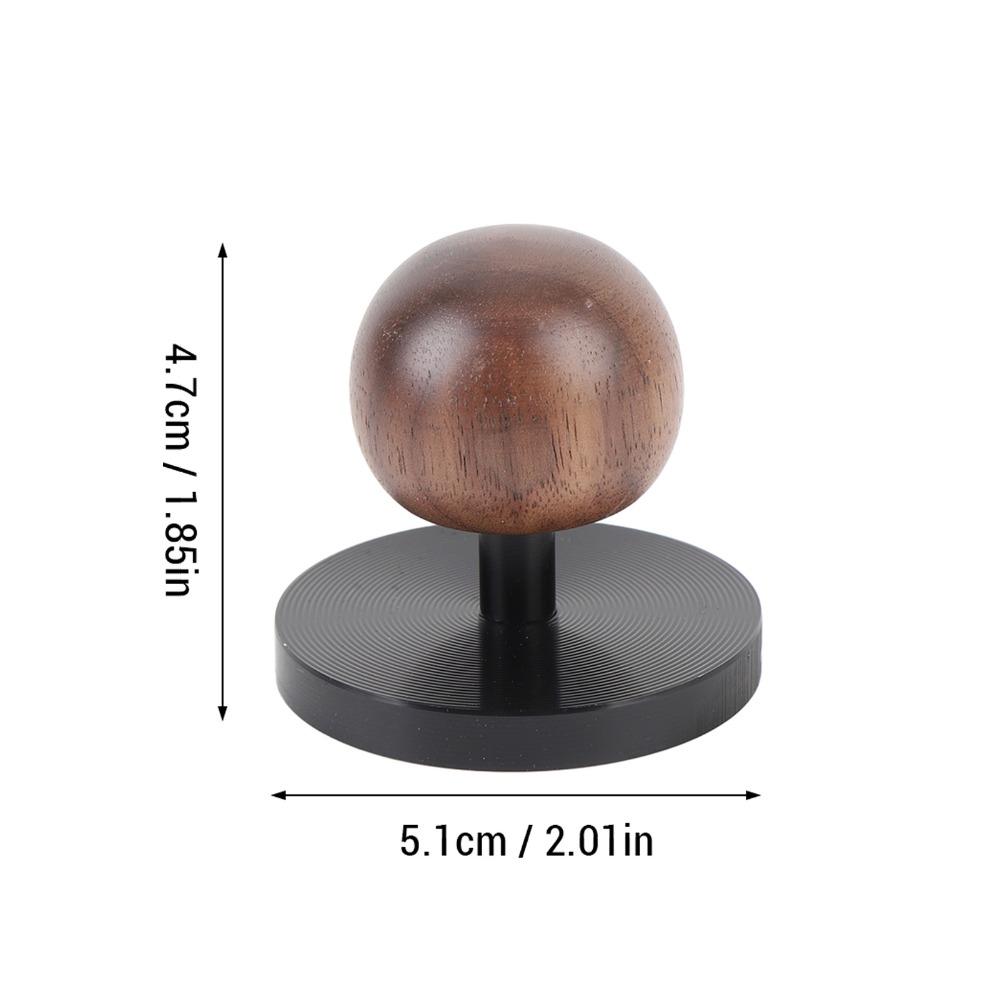 Spherical Wooden Handle Coffee Tamper Aluminum Alloy Coffee Tamping Tool  Coffee Making