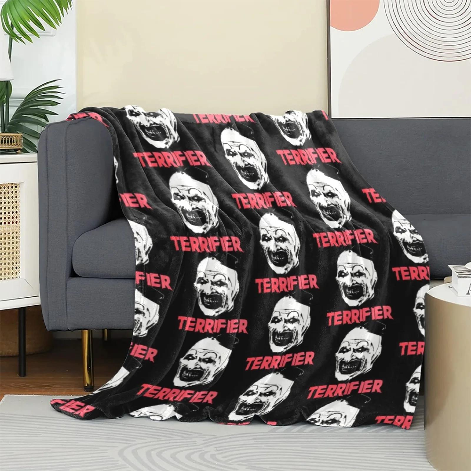 Terrifier Super Soft Throw Blanket, Horro Clown Breathable & Lightweight Flannel Blanket For Living Room, Naps, Dorm, All Season 75X95CM