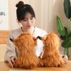 30cm Simulation Wildyak-Puppe Lebensechte Hochlandrind-Stofftier Weicher Brauner Bison Kuscheltier Plüschtier Raumdekoration Geburtstagsgeschenke