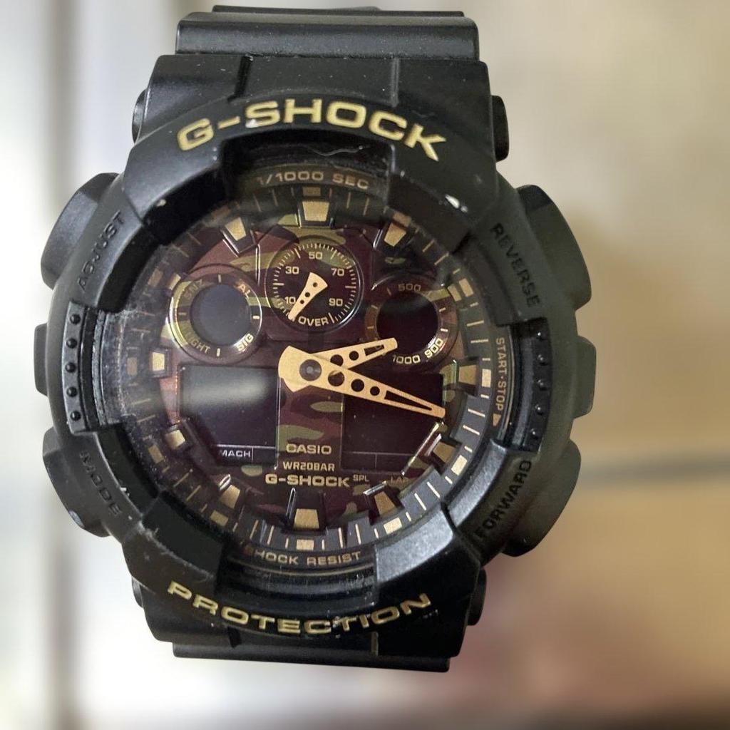 Used CASIO G-SHOCK Camo Pattern (camouflage Pattern) Watch