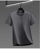 Men's Summer Short Sleeve Henley Collar Polo Shirt - Loose Fit, Solid Color, Casual Versatile T-shirt