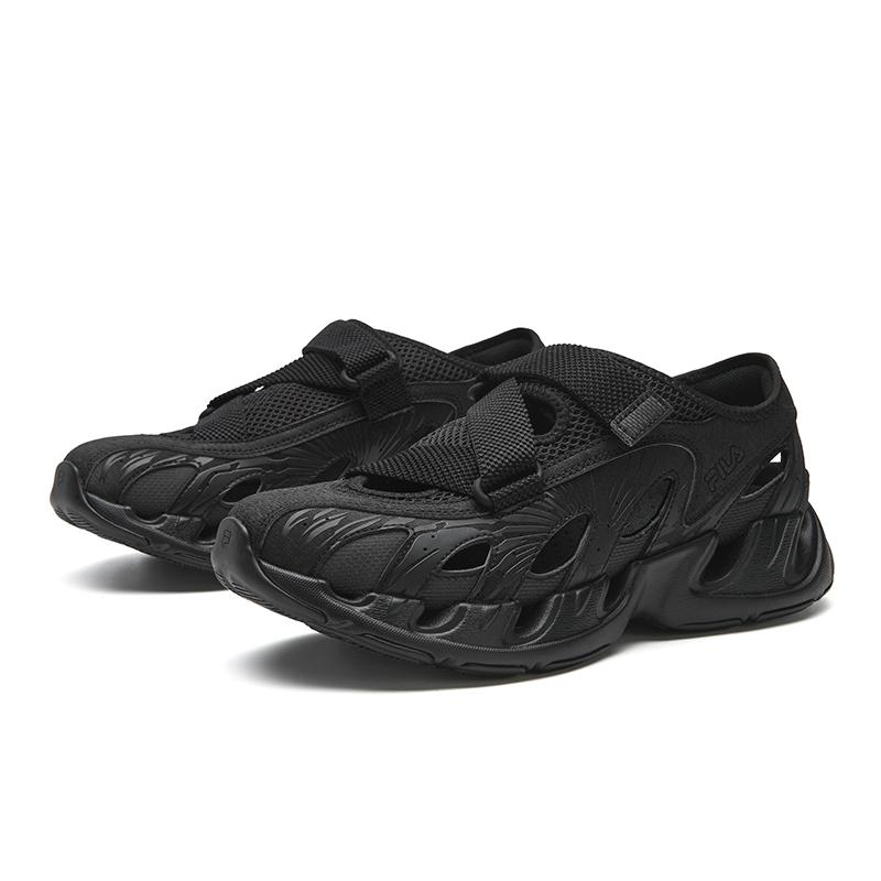 Fila Vetta Sandal Fashion Trendy Minimalist Classic Retro Casual Versatile Breathable Comfortable Velcro Hollow Design Thick Sole F12M623401FBK