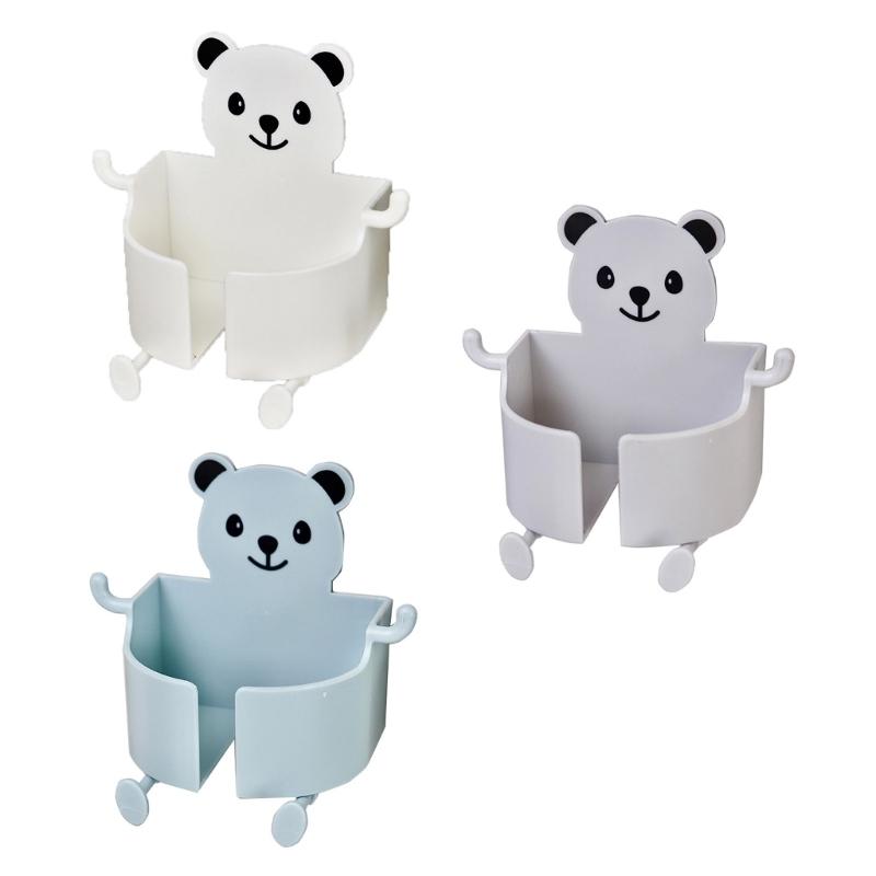 Wall Mounted Phone Holder Mobile Phone Charging Stand Self-Adhesive Remote Control Storage Rack Cellphones Organizer