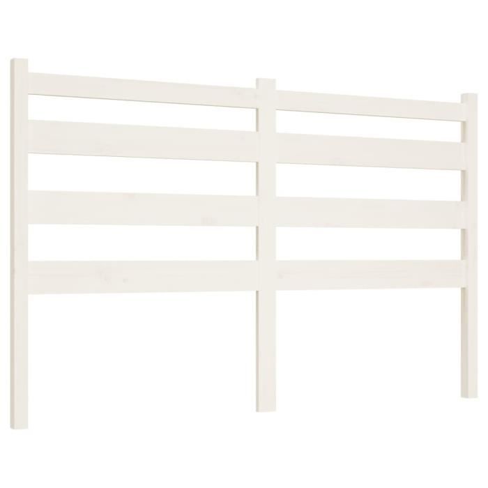 VidaXL Tête de lit Blanc 206x4x100 cm Bois massif de pin 818441