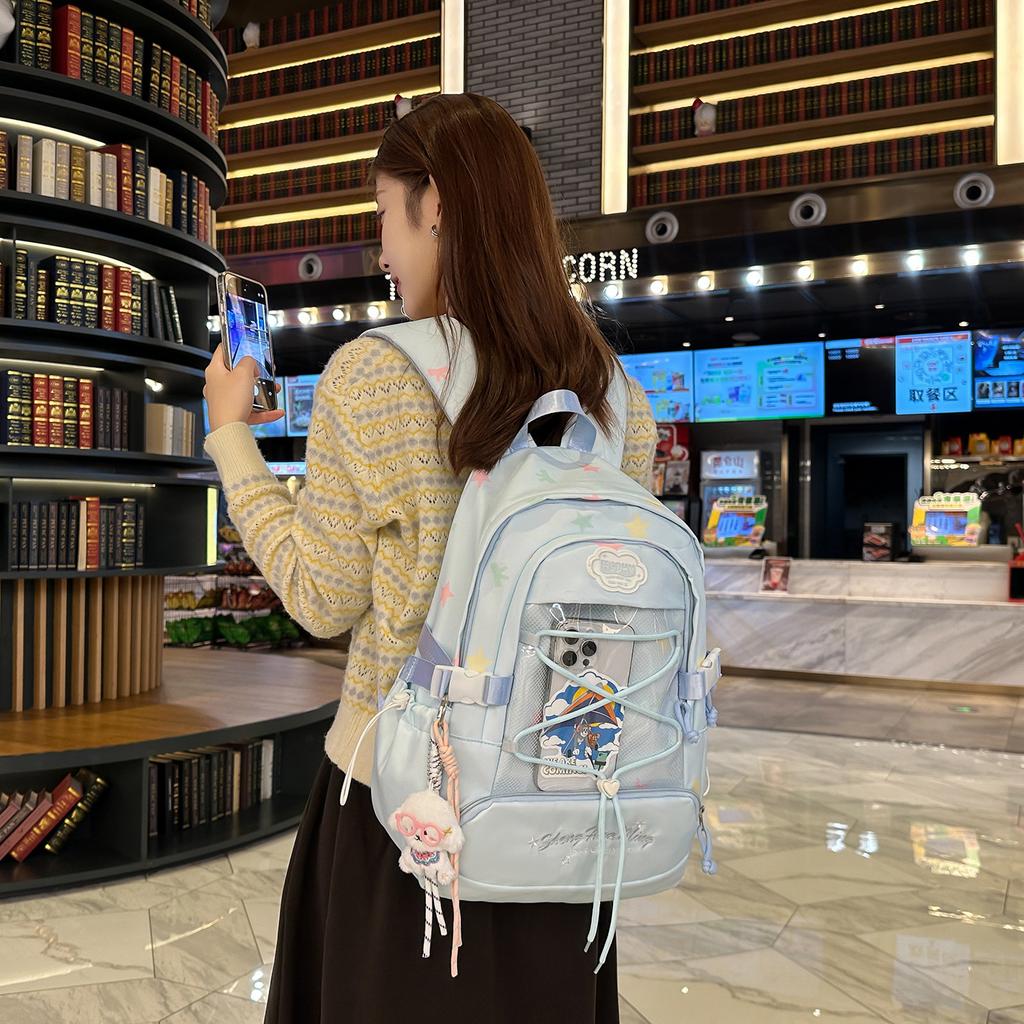 Autumn and Winter New High-Value Fresh Style Letter Casual Drawstring Backpack for Girls and Boys