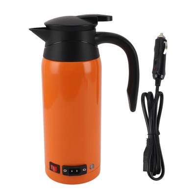 Electric Car Kettle Fast Boiling 12V 24V Dual Voltage 800ml Stainless Steel Electric Car Water