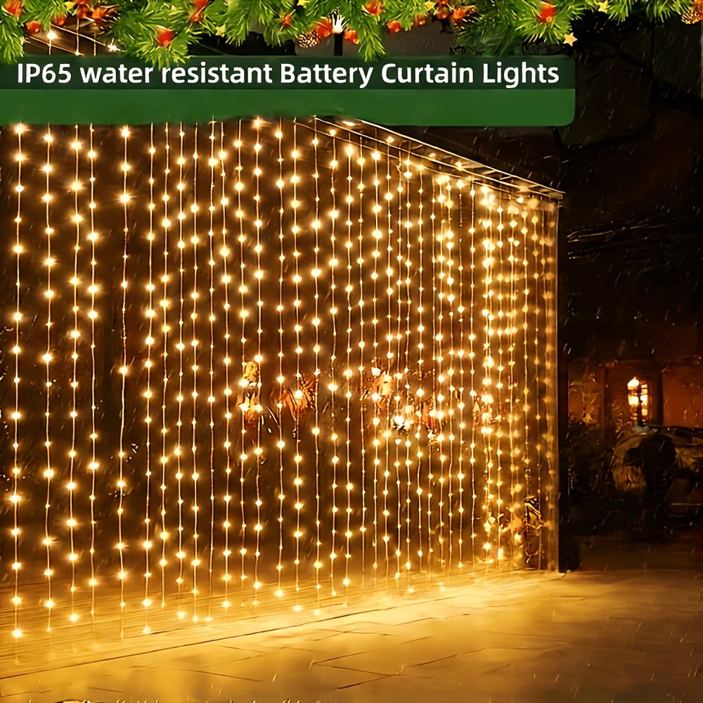 Solar Curtain String Lights 3x3M 300LED Fairy Holiday Decorations Christmas Birthday for Party Garden Home Wedding Decoration