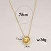 L248 Water Drop Geometric Personality Minimalist Light Luxury Sweater Chain Necklace Stainless Steel Jewelry
