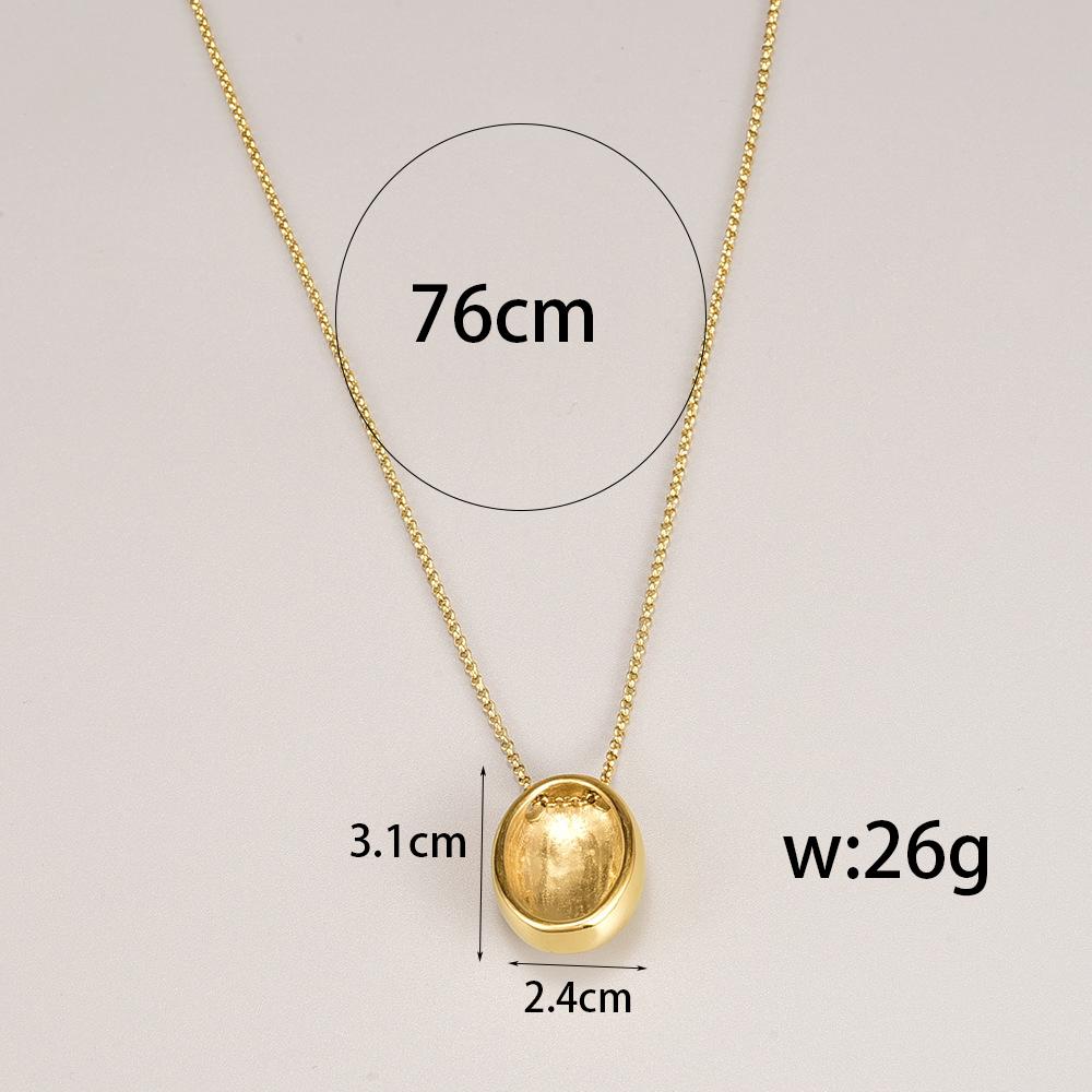 L248 Water Drop Geometric Personality Minimalist Light Luxury Sweater Chain Necklace Stainless Steel Jewelry