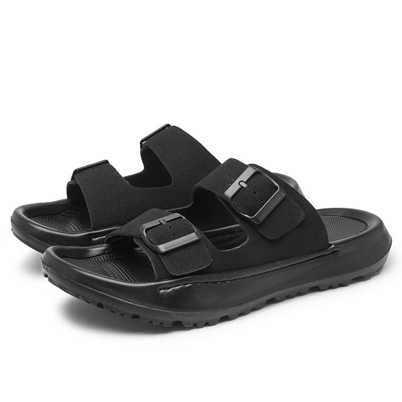 Fashion Summer Men's Slippers Classic  Trend Design Styles Outdoor Leisure Street and Beach Daily Comfortable Shoes Black Versatile