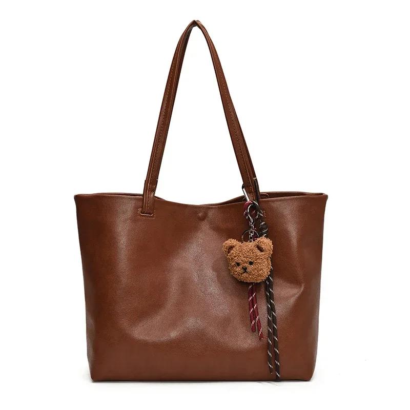 

Повседневная женская сумка через плечо для работы большой вместимости, новая осенне-зимняя ретро универсальная простая сумка