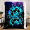 Gaming Controller Splash Design for All Seasons Blanket Lunch Break Throw Gift