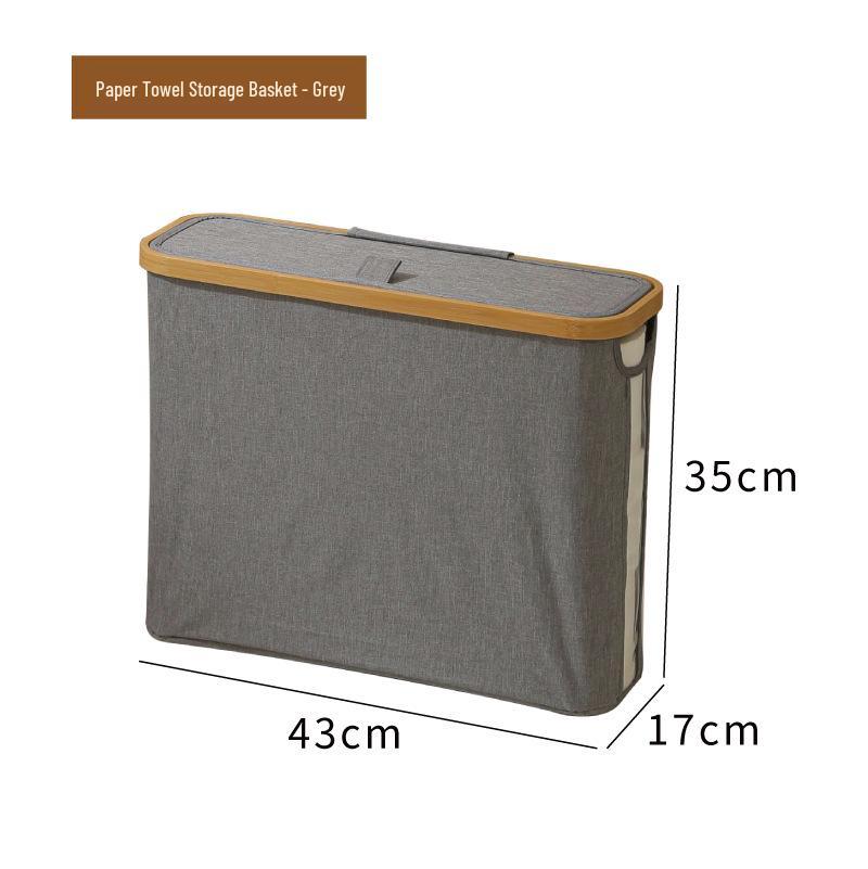Versatile Dustproof Bathroom Storage Basket with Lid for Tissue and Sundries