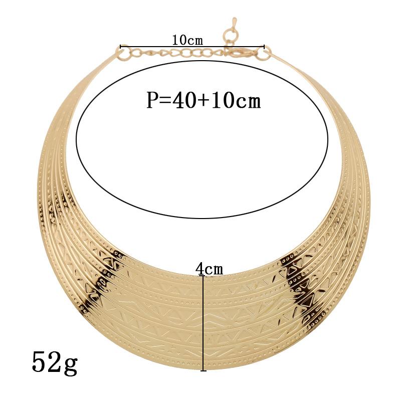 Fashion Jewelry Wide Punk Necklaces Charm Party Necklace Chain Luxury Choker Collar Necklace For Women Collier Femme