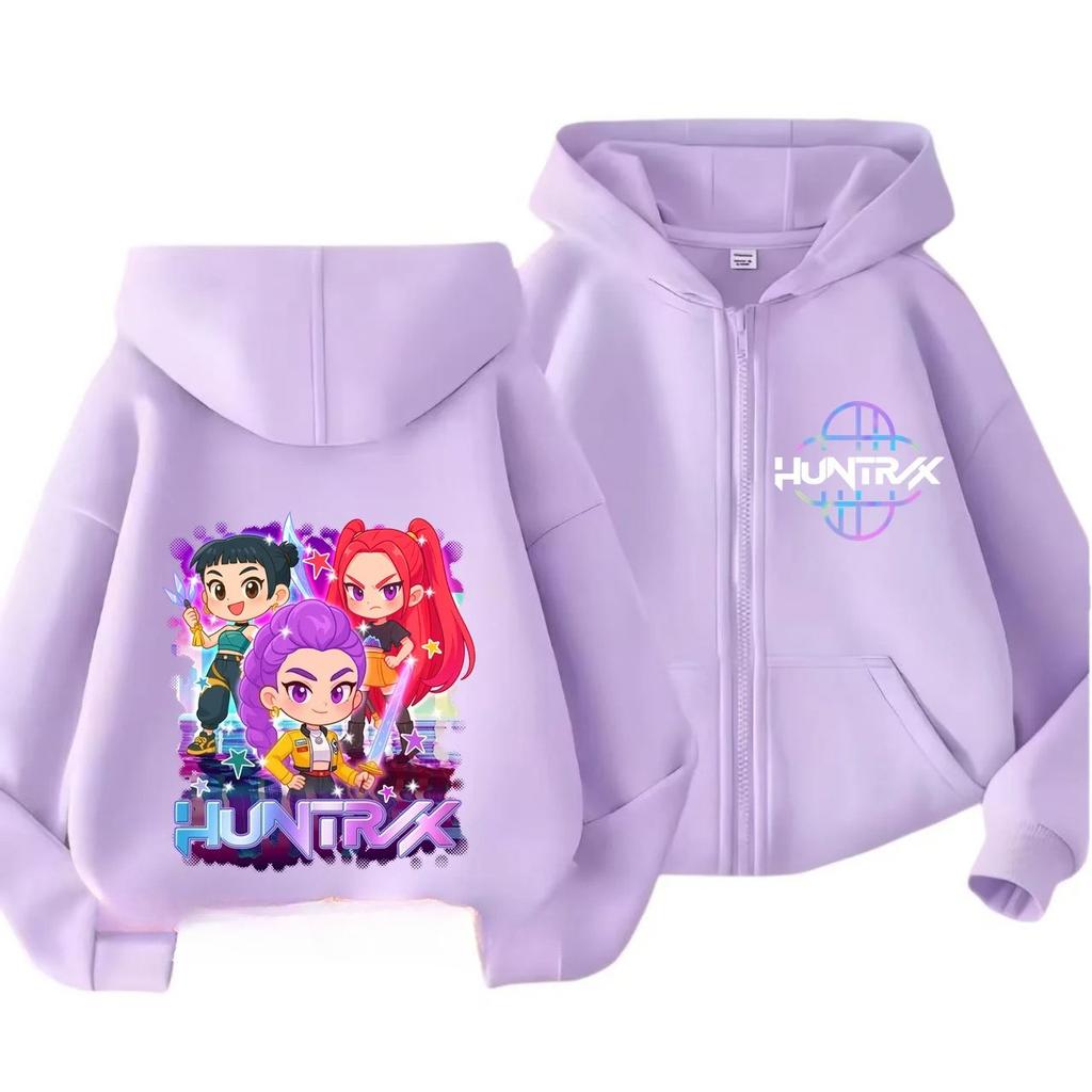 KPop Lovci démonů Dětské mikiny Kabát na zip Měkká Teplá Pohodlná Chlapecká Dívčí Mikina