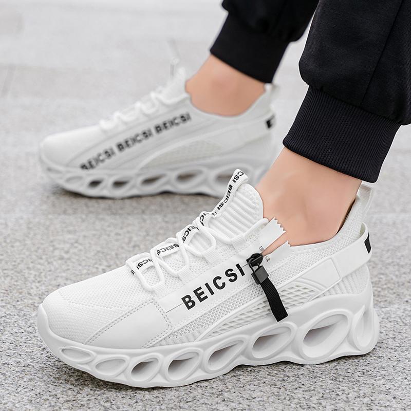 YRZL Men's Walking Shoes Breathable Sneakers Lightweight Shoes Soft Comfort Outdoor Casual Sport Mesh Gym Training Footwear