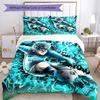 3pcs BlueLock Bedding Set Duvet Cover Closure Includes 1 Duvet Cover & 2 Pillowcases, Soft and Comfortable for All Seasons.