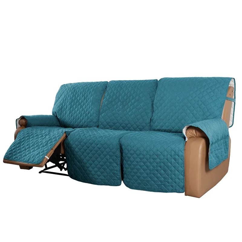 1/2/3 Seater Recliner Sofa Cover Pet Kids Dog Sofa Mat Solid Lounger Couch Towel Armchair Covers  Relax Sofa Slipcovers
