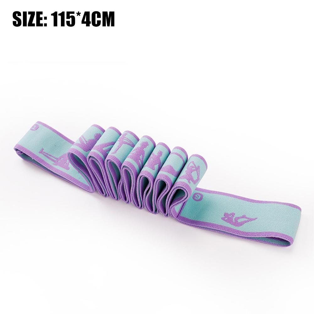 Elastic Yoga Resistance Band Stretching Belt for Pilates Dance Fitness Sport Exercise Multi Functional Pull Strap Belt for Beginners