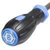 TONE Power Grip Ballpoint Screwdriver 8mm Jaw Opening PGBPD-08 Blue,