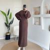 2024 Autumn European & American Women's Solid Color Loose Long-Sleeved Dress - Comfortable & Simple