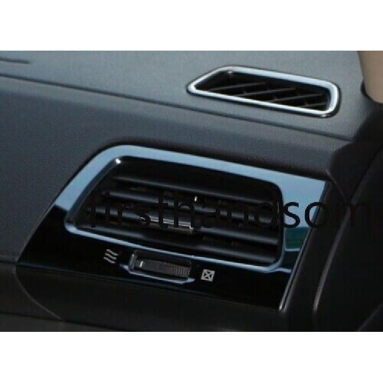 Black Titanium Fit For Honda CRV CR-V 2012-2016 Console L&R Air Outlet Vent Trim
