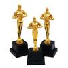 19cm/22cm/24cm Height Trophies Replicas Plastic Construction Golden Plated Award Statue For School Event And Decorations