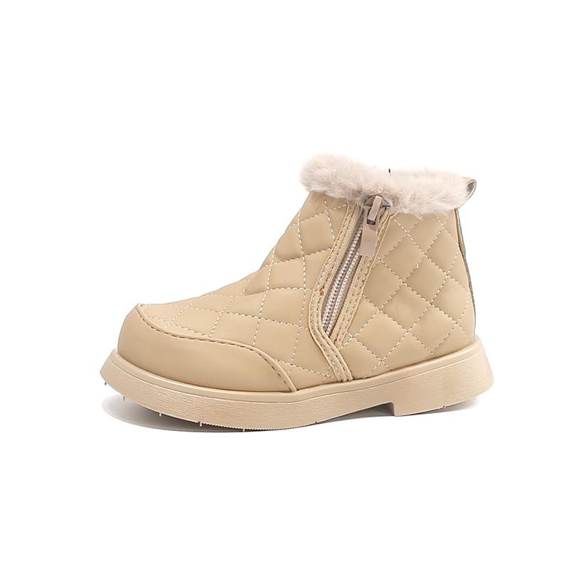 

New Arrival Children s Winter Boots with Fleece Lining for Girls - Thick Wool Lined Snow Boots for Kids 33 хаки