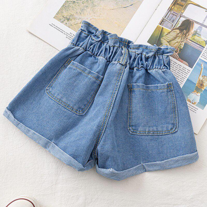 Korean Style Kids Girls Jeans Shorts Children Short Summer Clothing Soft Fashion Denim Clothes Baby Girl