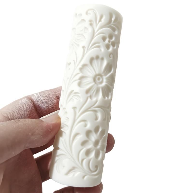 

Victorian Daisy Vine Clay Roller Textured for Ceramic Polymer Craft Floral Pattern Decorative Tool білий