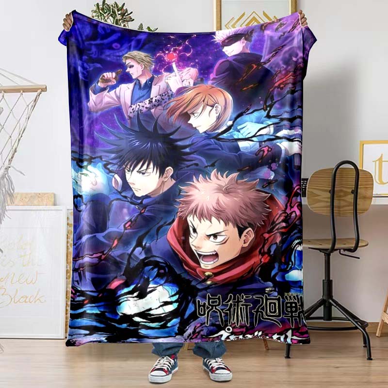 The Jujutsu Kaisen Patterned Blanket Is Perfect for Bedding or Any Other Occasion, Making It A Perfect Gift Choice.