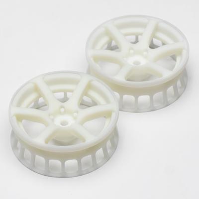 Soft Slim Wheel Type 6 (Offset 5) for RC Drift, 3D Printed, White