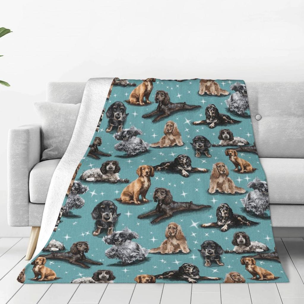 The Cocker Spaniel Blanket Soft Warm Flannel Throw Blanket Plush for Bed Living room Picnic Travel Home Couch