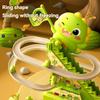 Hot New Dinosaur Stair Climbing Flashing Lights And Music Roller Coaster Track Toy Parent Child Interactive Escalator Toys