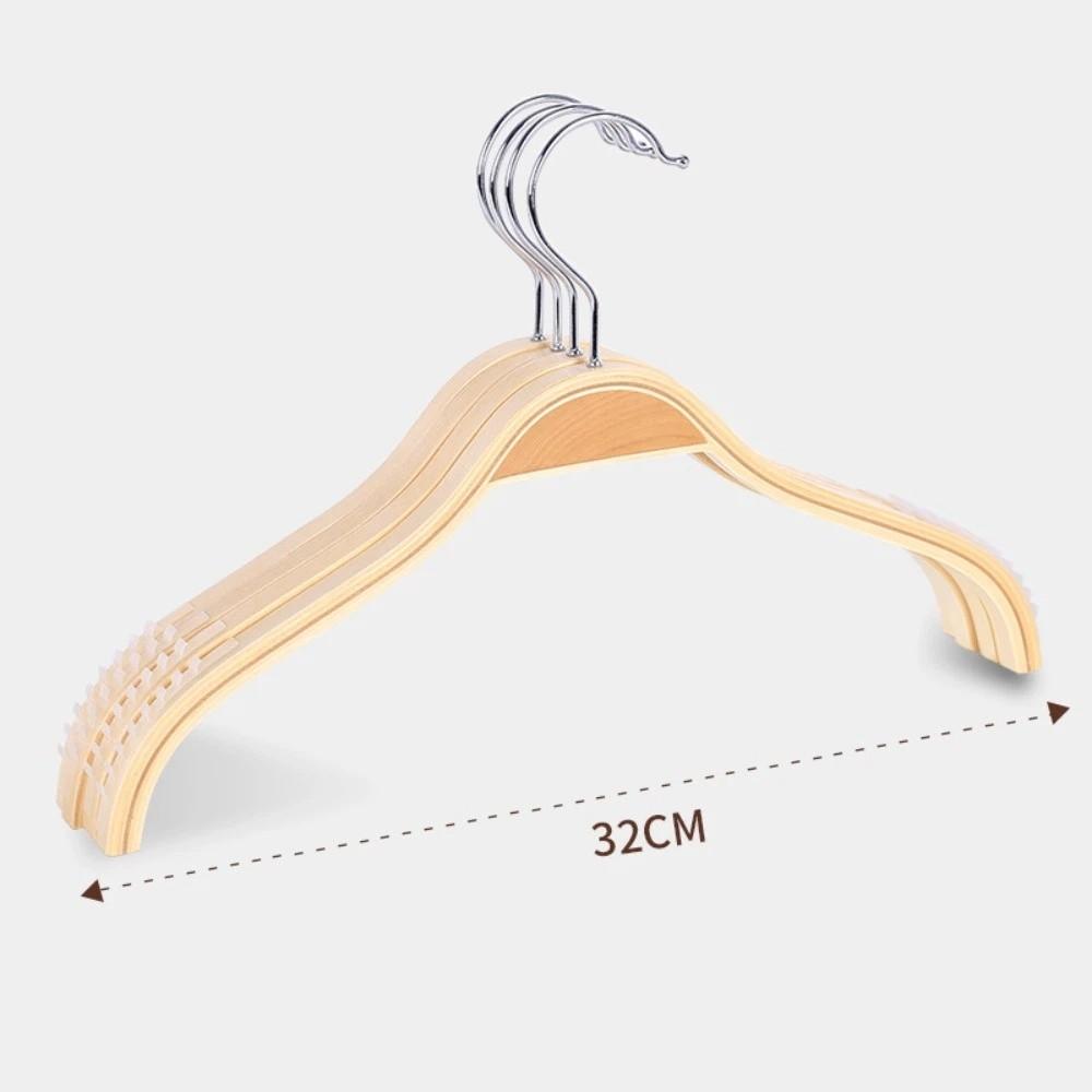 Non-slip Clothing Hanger Ultra-Thin Coat Hangers Portable Log Color Hanger  For Adult Children 32cm