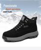 Men's 2025 Wool-Integrated Leather Snow Boots - Non-Slip, Warm, Thick, High-Top Casual Shoes